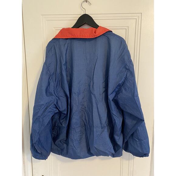 Vintage Active Stuff Blue and Red Zip-Up Windbreaker/ Track Jacket Size 1X - Picture 3 of 4